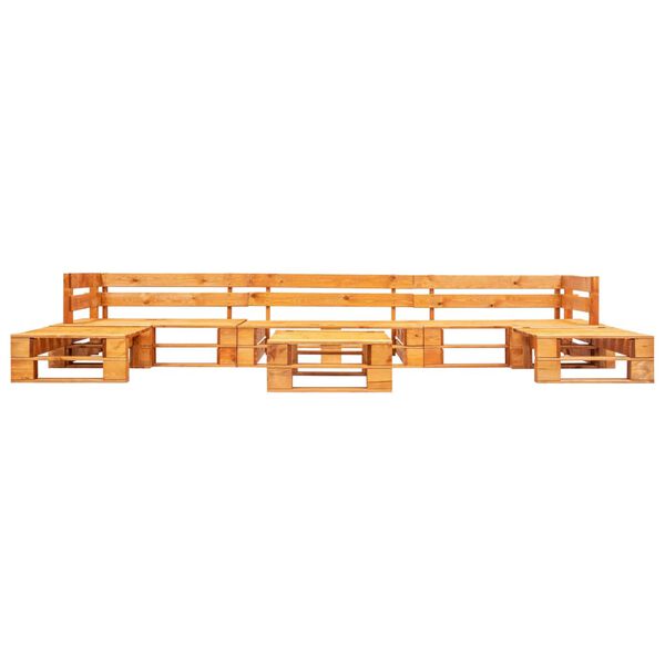 vidaXL Hagem&oslash;belsett 6 deler tre honningbrun