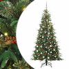 vidaXL Kunstig sammensatt juletre med 300 LED gr&oslash;nn 210 cm PE og PVC