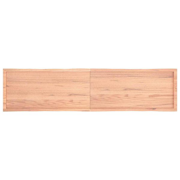 vidaXL Bordplate lysebrun 220x50x(2-4)cm behandlet heltre naturlig