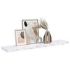 vidaXL Vegghylle Hvit marmor 120 x 23,5 x 4 cm Konstruert tre