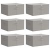 vidaXL Lagringsboks 6 stk. Ikke-vevd stoff 50 x 30 x 25 cm 37,5 L Gr&aring;