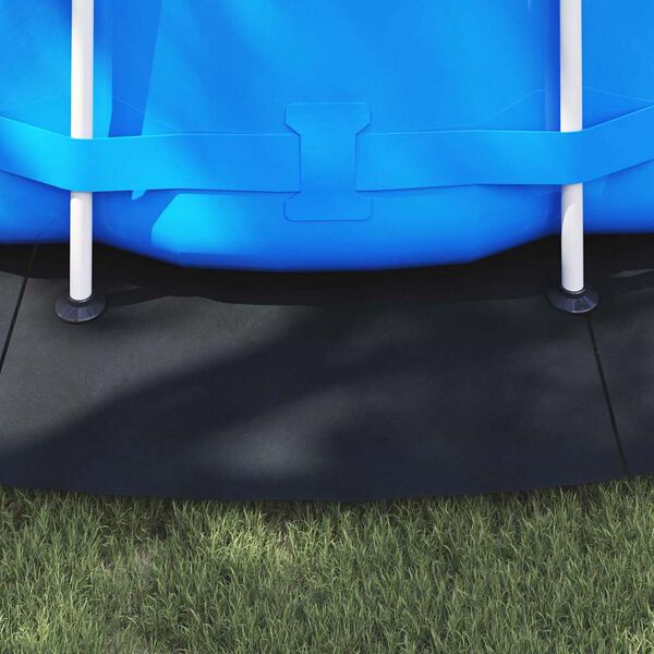 vidaXL Bunnark til basseng Svart Ø 550 cm Polyester geotekstil