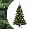 vidaXL Kunstig juletre med julekuler 120 cm 150 LED-lys Varmhvit