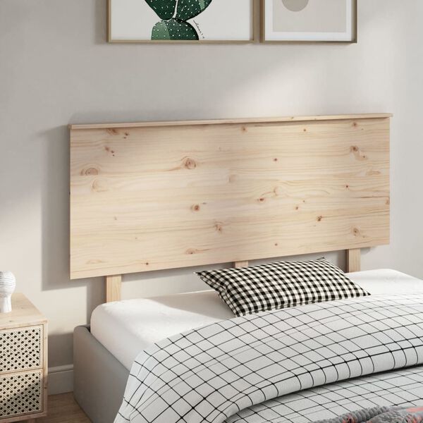 vidaXL Sengegavl 144x6x82,5 cm heltre furu