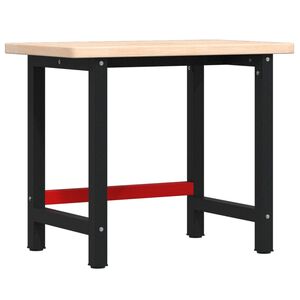 vidaXL Arbeidsbenk 100x60x83 cm heltre eik rektangul&aelig;r
