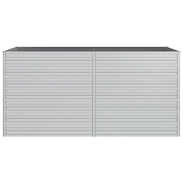 vidaXL Høybed 160x80x77 cm galvanisert stål sølv