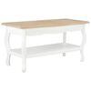 vidaXL Salongbord hvit og brun 87,5x42x44 cm heltre furu