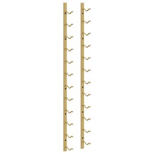 vidaXL Veggmontert vinstativ for 12 flasker gull jern