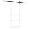 vidaXL Skyved&oslash;r ORKDAL Hvit 93 x 211 cm Massivt furutre og glass