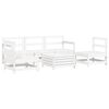 vidaXL Hagesofasett 6 deler hvit heltre furu