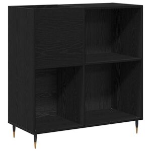 vidaXL Plateskap Svart Eik 85 x 38 x 89 cm Konstruert tre