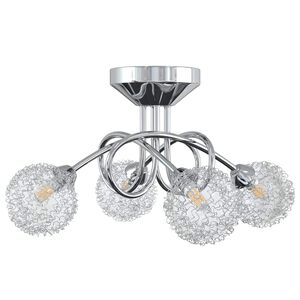 vidaXL Taklampe med nettingskjermer for 4 G9 LED-lys