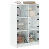 vidaXL Highboard med d&oslash;rer hvit 68x37x109 cm konstruert tre