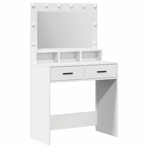 vidaXL Sminkebord Hvit 79 x 41 x 135 cm Konstruert tre