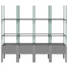 vidaXL Plantekasse med espalier lysegr&aring; 160x40x142,5 cm PP