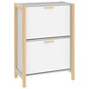 vidaXL Skoskap hvit 57,5x33x80 cm konstruert tre
