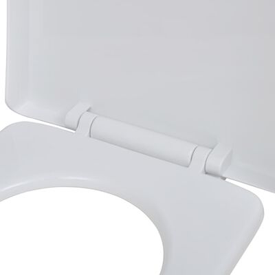 vidaXL Toalettseter med myk lukkefunksjon 2 stk plast hvit