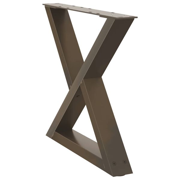 vidaXL Salongbordben 2 stk naturst&aring;l 50x(42-43,3) cm st&aring;l