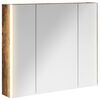 vidaXL Baderomsspeilskap R&oslash;kt eik 83,5 x 15,5 x 70 cm Konstruert tre
