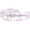 vidaXL Sengeramme med hodegavl hvit 180x200 cm heltre furu