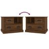 vidaXL Nattbord brun eik 60x39x45 cm