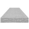 vidaXL Flytende vegghyller 4 stk betonggr&aring; 120x23,5x3,8 cm MDF