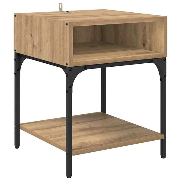 vidaXL Nattbord Artisan Eik 40 x 40 x 50 cm Konstruert tre