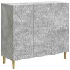 vidaXL Serviesskap Betonggr&aring; 89 x 34,5 x 80 cm Konstruert tre