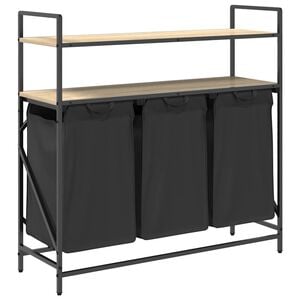 vidaXL skittent&oslash;yskurv 3 rom med hyller sonoma eik