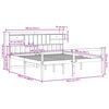 vidaXL Seng med bokhylle uten madrass 180x200 cm heltre furu