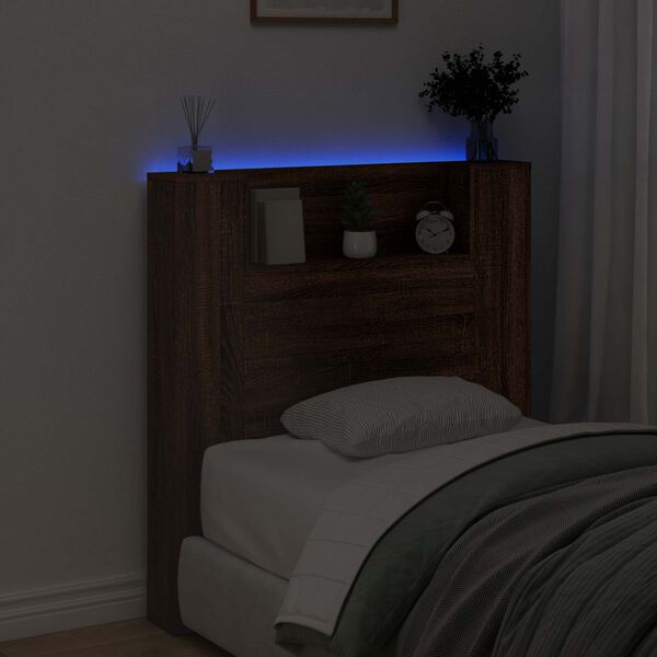 vidaXL Hodegavl Brun Eik 100 x 16,5 x 103,5 cm Konstruert tre