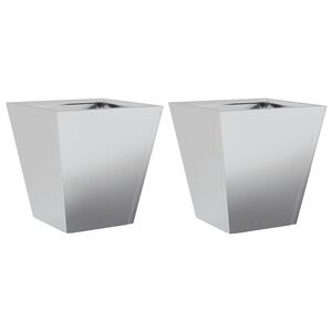 vidaXL Plantekasser 2 stk 30x30x30 cm galvanisert st&aring;l