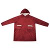 vidaXL Teppe-hettegenser Bordeaux R&oslash;d s Fleece og Flanell