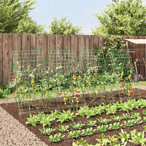 vidaXL Hageespalier for klatreplanter 4 stk A-ramme st&aring;l