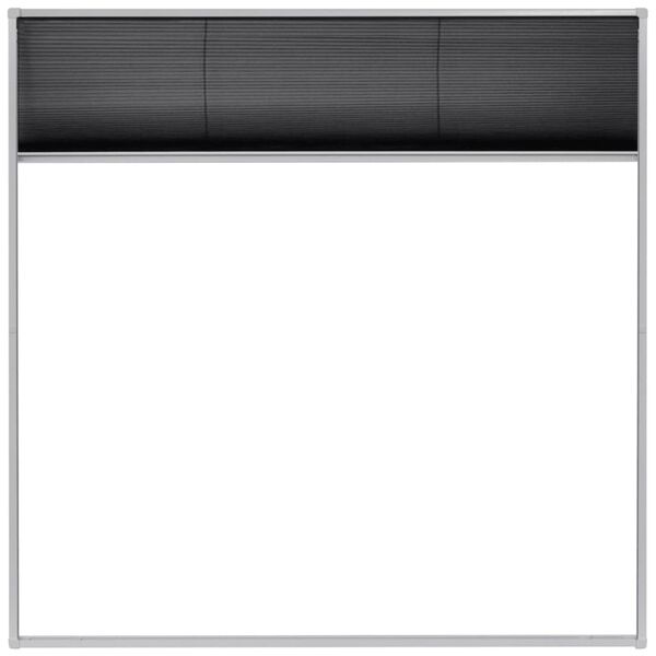 vidaXL Plissert insektskjerm for vindu aluminium 120x120 cm
