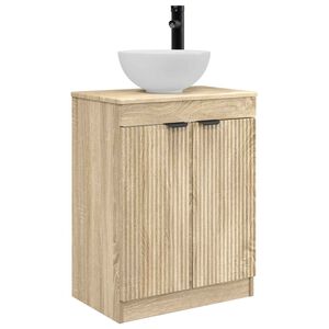 vidaXL Badm&oslash;bel med vask Sonoma eik 54 x 35 x 83 cm Konstruert tre