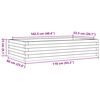 vidaXL Plantekasse voksbrun 110x60x23 cm heltre furu