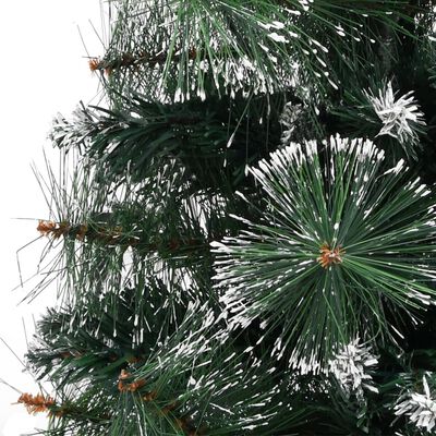 vidaXL Kunstig juletre med stativ grønn og hvit 90 cm PVC