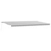 vidaXL Manuell uttrekkbar markise antrasitt og hvit 600x300 cm