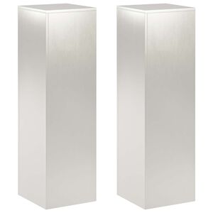 vidaXL Planteholder 2 pcs S&oslash;lv 30 x 30 x 100 cm St&aring;l