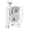 vidaXL Highboard hvit 69,5x31x115 cm konstruert tre