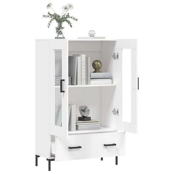 vidaXL Highboard hvit 69,5x31x115 cm konstruert tre