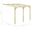vidaXL Veggmontert pergola 3x3x2,1 m tre