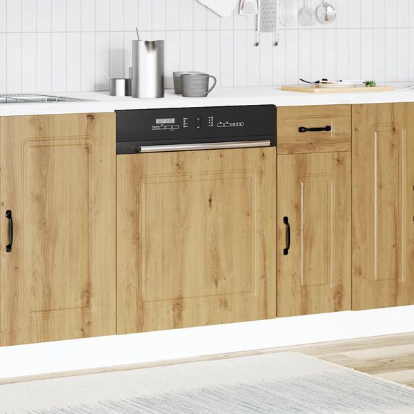 vidaXL Oppvaskmaskin panel artisan eik 60x1,5x67 cm konstruert tre