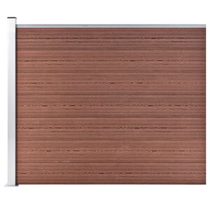 vidaXL Gjerdepanel WPC 175x146 cm brun