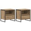 vidaXL Nattbord 2 stk. Artisan eik 50 x 39,5 x 50 cm Konstruert tre