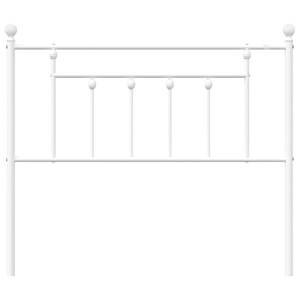 vidaXL Utskiftbar sengegavl i metall hvit 100 cm