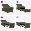 vidaXL Sofa seng Army grønn 194 x 67 x 82 cm Huahua-stoff