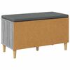 vidaXL Gangbenk med pute med lagring Gr&aring; Sonoma 80 x 38 x 46 cm