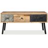vidaXL Sofabord gjenvunnet heltre teak 90x65x40 cm